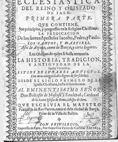Obispado - Obispado. Historia eclesistica del Obispado de Jan 1634