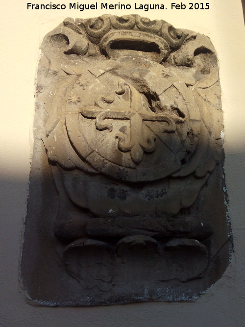 Casa de la Calle Jurado G�mez n� 1 - Casa de la Calle Jurado G�mez n� 1. Escudo izquierdo