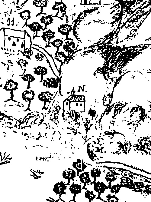 Ermita de la Virgen de la Pe�a - Ermita de la Virgen de la Pe�a. Mapa antiguo