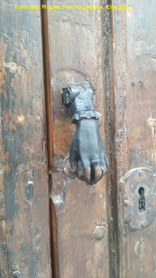 Aldaba - Aldaba. Dise�o frecuente del siglo XIX. Calle Nueva del Rojo - Baeza