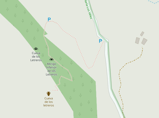 Cueva de los Letreros - Cueva de los Letreros. Mapa