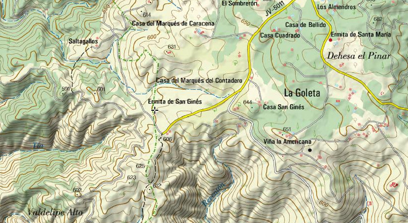 Ermita antigua de San Gin�s - Ermita antigua de San Gin�s. Mapa