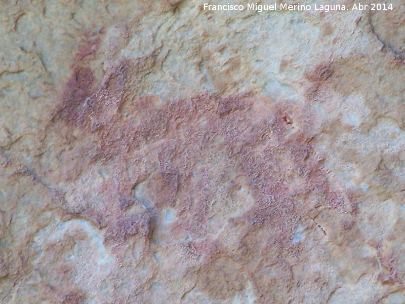 Pinturas rupestres de la Pe�a Escrita. Grupo I - Pinturas rupestres de la Pe�a Escrita. Grupo I. Zooformo izquierdo