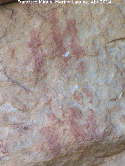 Pinturas rupestres de la Pe�a Escrita. Grupo I - Pinturas rupestres de la Pe�a Escrita. Grupo I. Barras verticales