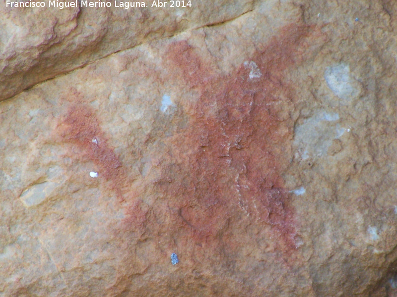 Pinturas rupestres de la Pe�a Escrita. Grupo I - Pinturas rupestres de la Pe�a Escrita. Grupo I. Barra y aspa