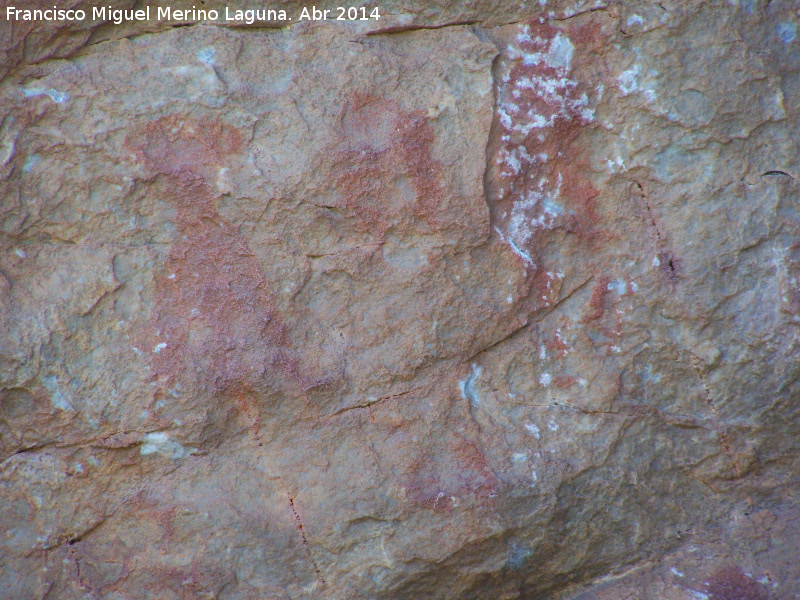 Pinturas rupestres de la Pe�a Escrita. Grupo I - Pinturas rupestres de la Pe�a Escrita. Grupo I. Antropomorfo y restos de figuras