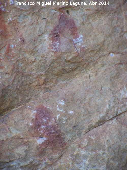 Pinturas rupestres de la Pe�a Escrita. Grupo I - Pinturas rupestres de la Pe�a Escrita. Grupo I. Figuras de la derecha, posibles antropomorfos