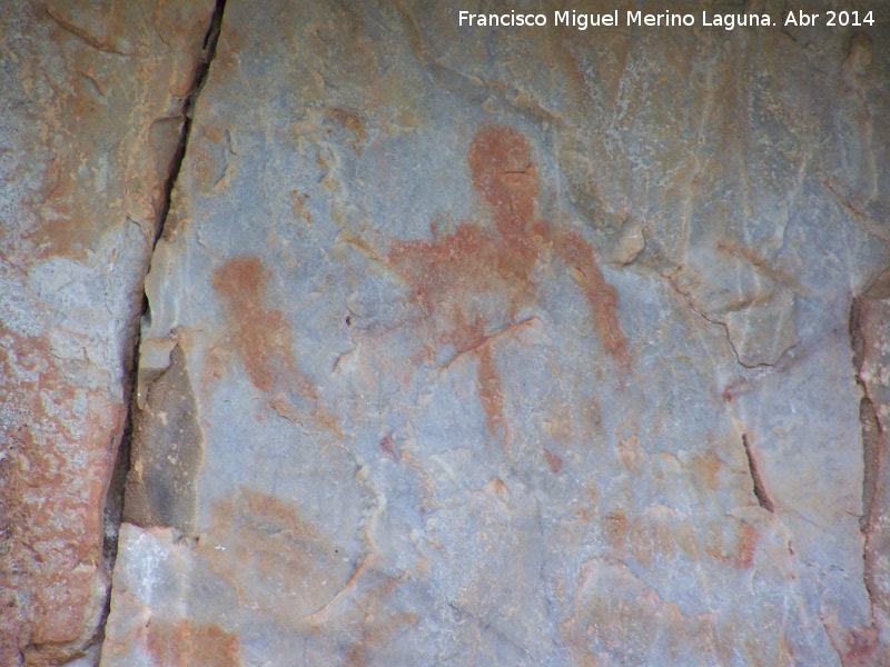 Pinturas rupestres de la Pe�a Escrita. Grupo VII - Pinturas rupestres de la Pe�a Escrita. Grupo VII. Figuras superiores de la derecha