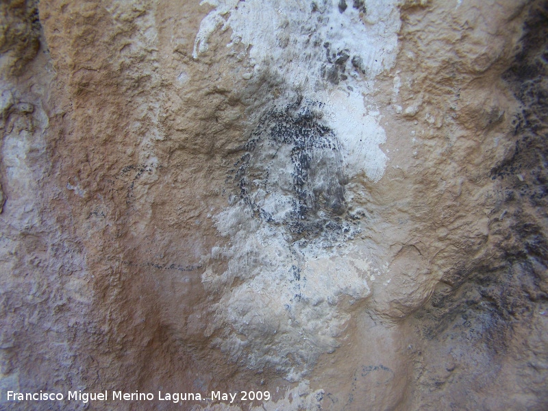 Pinturas rupestres del Abrigo de los Caones IV - Pinturas rupestres del Abrigo de los Caones IV. Pintura rupestre falsa