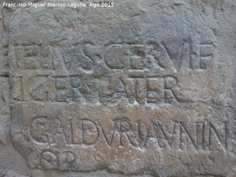 Historia de J�dar - Historia de J�dar. Inscripci�n romana