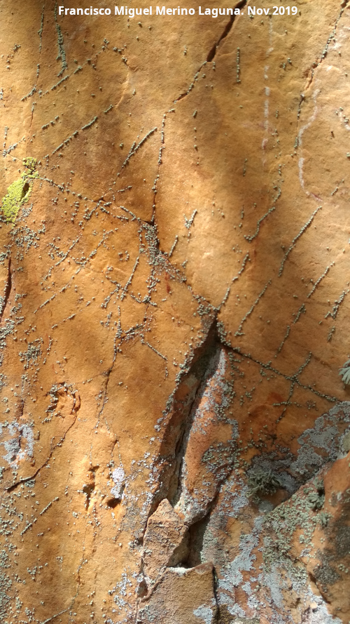 Pinturas rupestres del Prado del Azogue. Grupo III - Pinturas rupestres del Prado del Azogue. Grupo III. Restos de pinturas