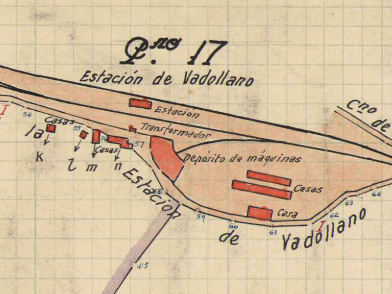 Estacin de Vadollano - Estacin de Vadollano. Plano de 1946