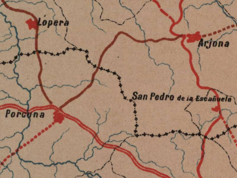 Historia de Lopera - Historia de Lopera. Mapa 1885