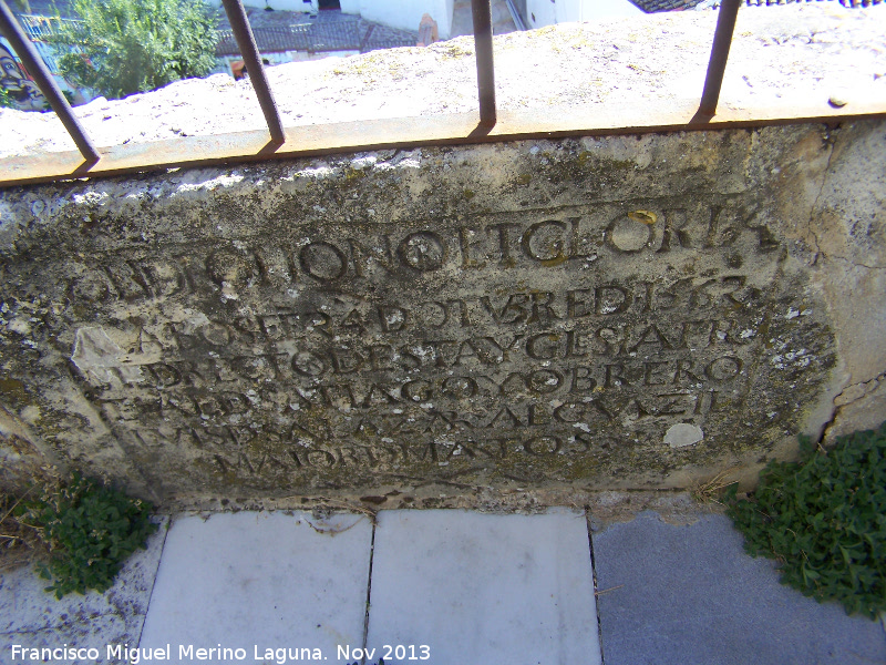 Iglesia de Santa Marta - Iglesia de Santa Marta. Inscripci�n de la torre