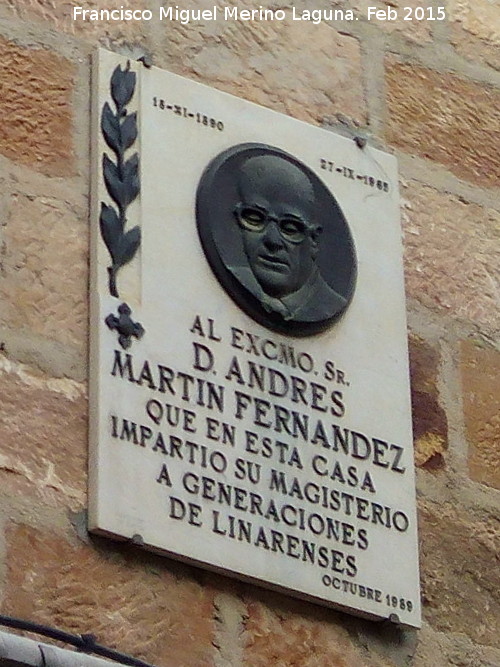 Casa de Andr�s Mart�n Fern�ndez - Casa de Andr�s Mart�n Fern�ndez. Placa