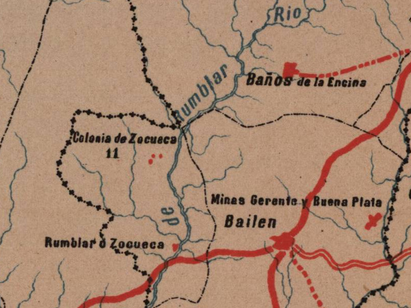 R�o Rumblar - R�o Rumblar. Mapa 1885