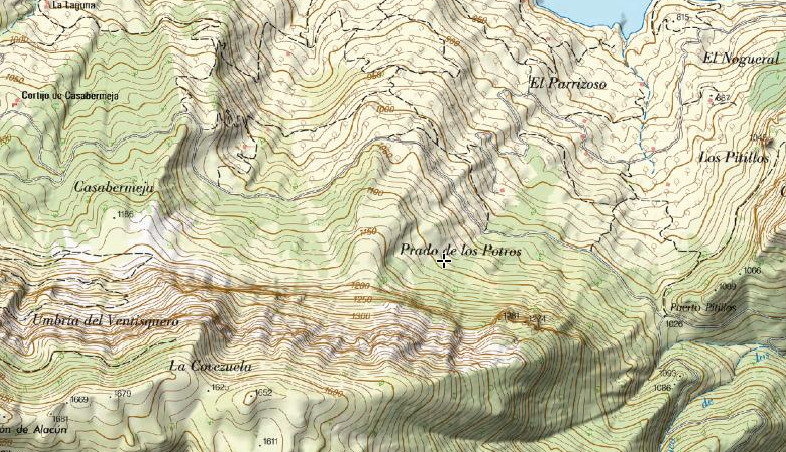 Prado de los Potros - Prado de los Potros. Mapa