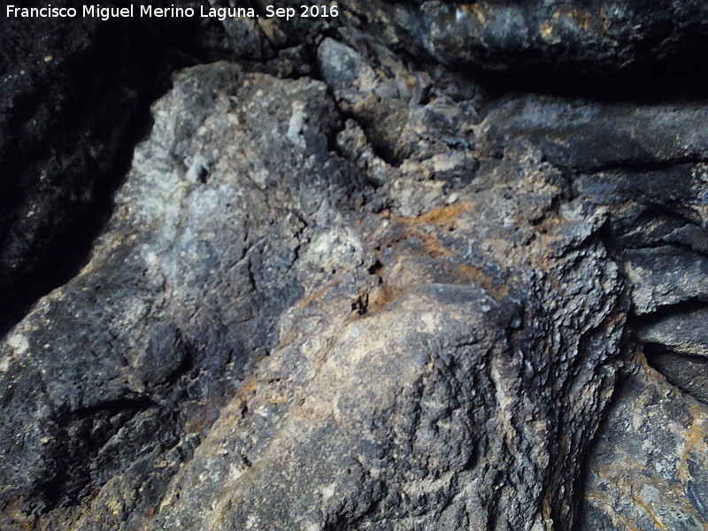 Mina romana de Fuente �lamo - Mina romana de Fuente �lamo. Vetas de limonita