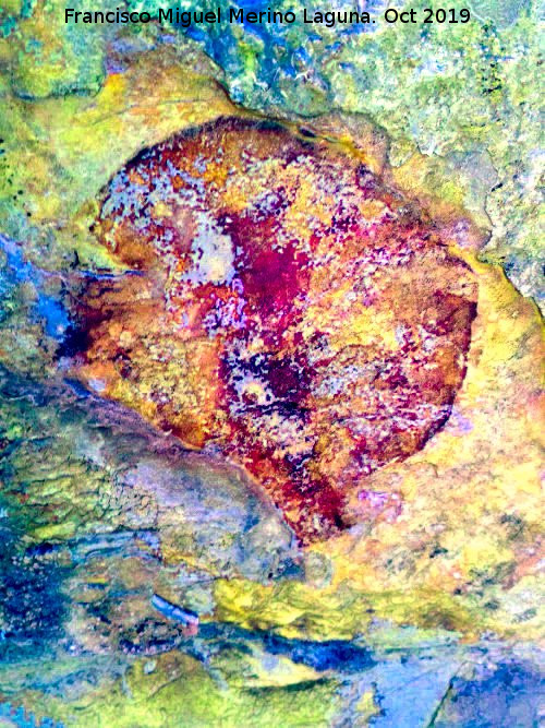 Pinturas rupestres del Abrigo de los Ca�ones III - Pinturas rupestres del Abrigo de los Ca�ones III. Tratada con Dstretch