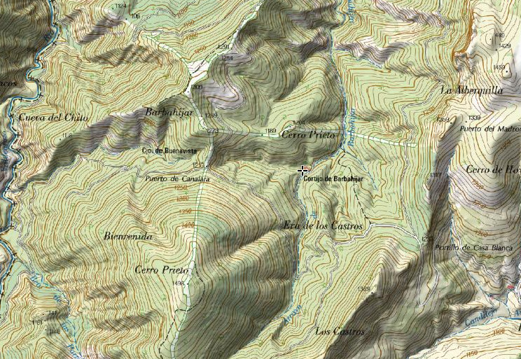 Cortijada de Barbahijar - Cortijada de Barbahijar. Mapa