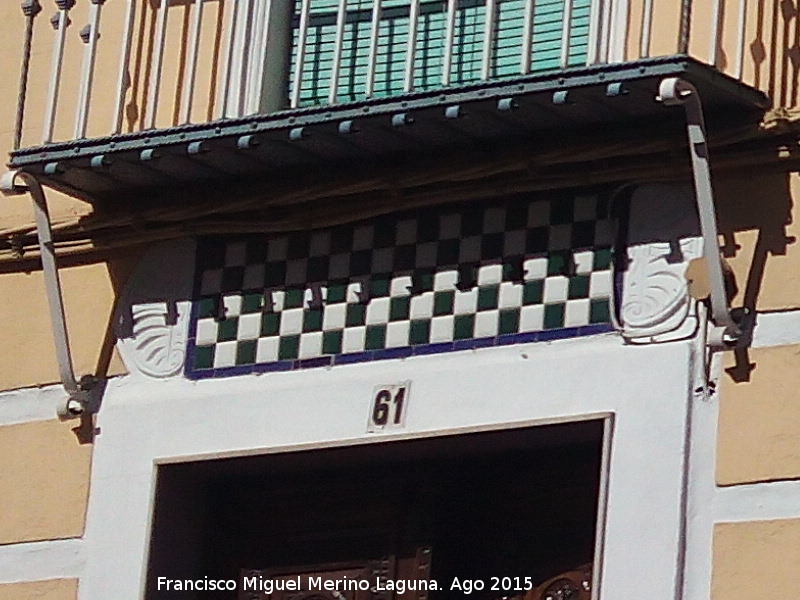 Casa de la Calle Juan Mart�n n� 61 - Casa de la Calle Juan Mart�n n� 61. Dintel