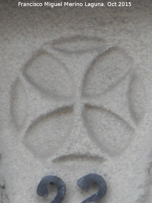 Casa de la Calle Blas Infante n� 23 - Casa de la Calle Blas Infante n� 23. Cruz pat�