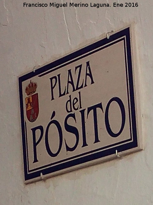 Plaza del P�sito - Plaza del P�sito. Placa
