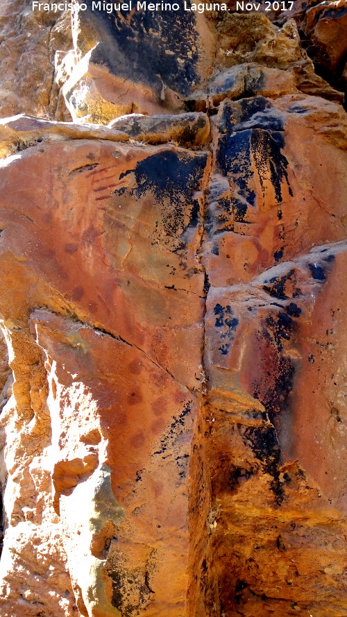 Pinturas rupestres del Abrigo del Guadal�n I - Pinturas rupestres del Abrigo del Guadal�n I. Panel
