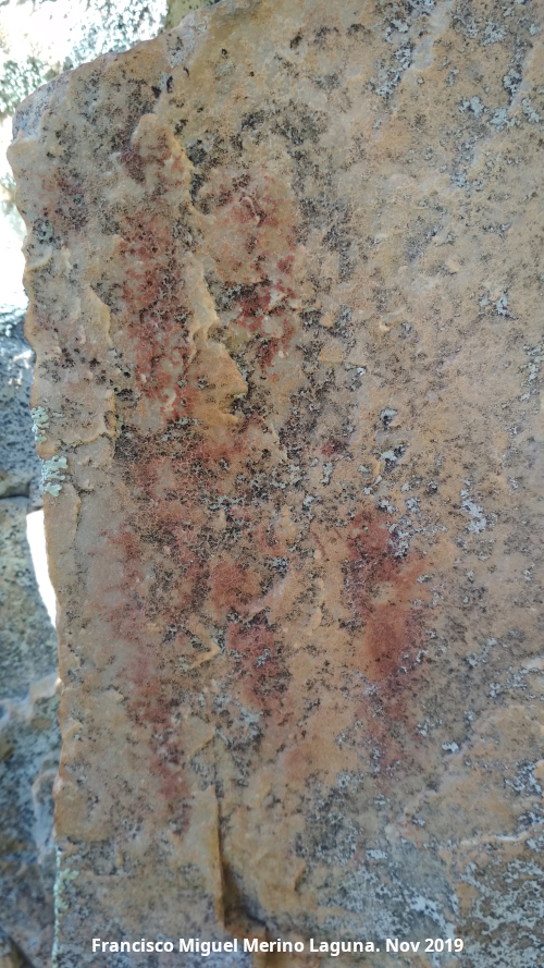 Pinturas rupestres del Cimbarrillo de Mar�a Antonia I - Pinturas rupestres del Cimbarrillo de Mar�a Antonia I. Antropomorfo del grupo III