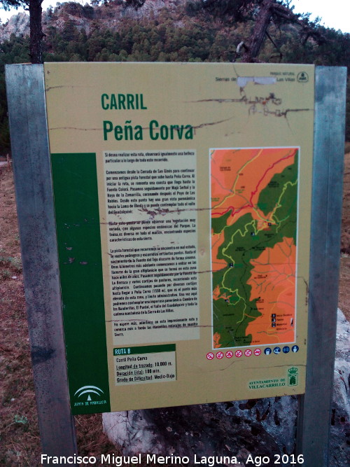 Sendero Pe�a Corva - Sendero Pe�a Corva. Cartel