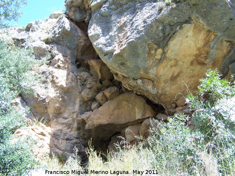 Pinturas rupestres del Abrigo de los Ca�ones I - Pinturas rupestres del Abrigo de los Ca�ones I. Abrigo