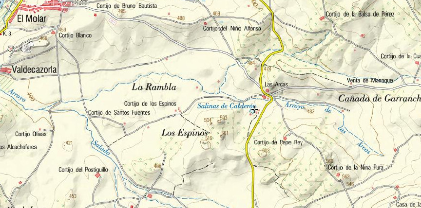Salinas de Calder�n - Salinas de Calder�n. Mapa