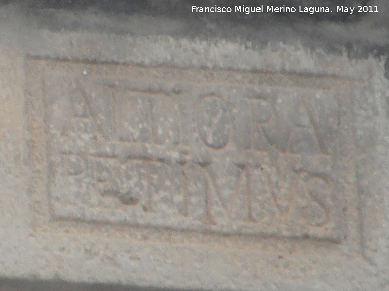 Casa del Juzgado - Casa del Juzgado. Inscripcin derecha del balcn