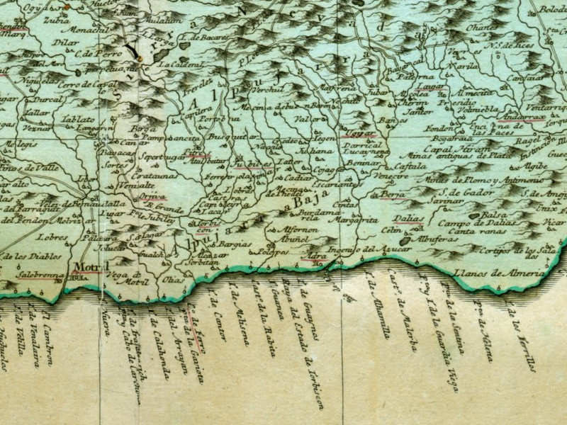 Historia de Albu�ol - Historia de Albu�ol. Mapa de 1782
