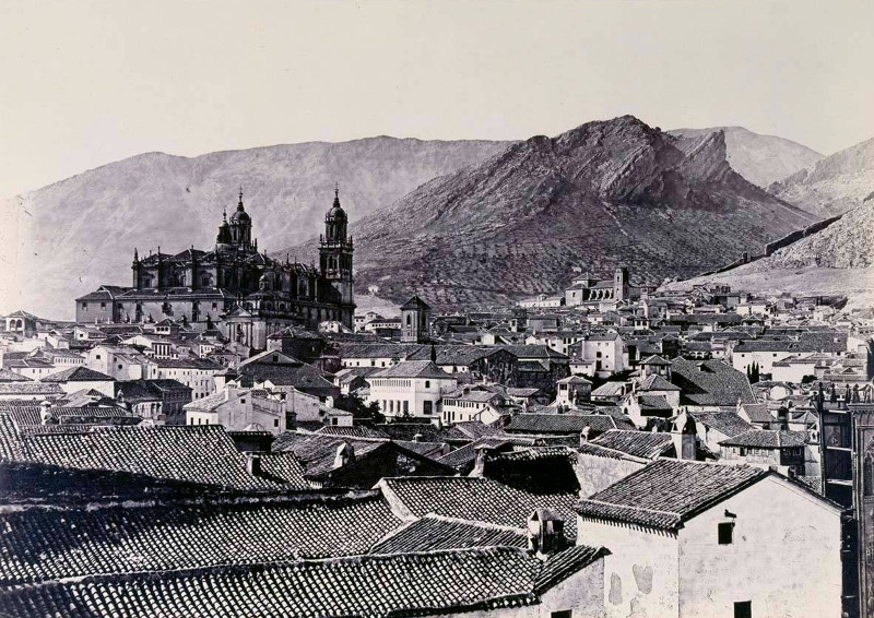Historia de Ja�n. Siglo XIX - Historia de Ja�n. Siglo XIX. Foto realizada por Charles Clifford en 1862, con la visita de la Reina Isabel II. Se observa la antigua torre del convento de San francisco ahora Diputaci�n