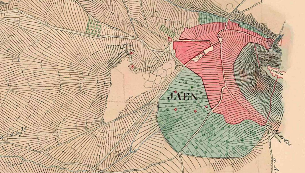 Historia de Ja�n. Siglo XIX - Historia de Ja�n. Siglo XIX. Mapa topogr�fico del Ej�rcito 1848