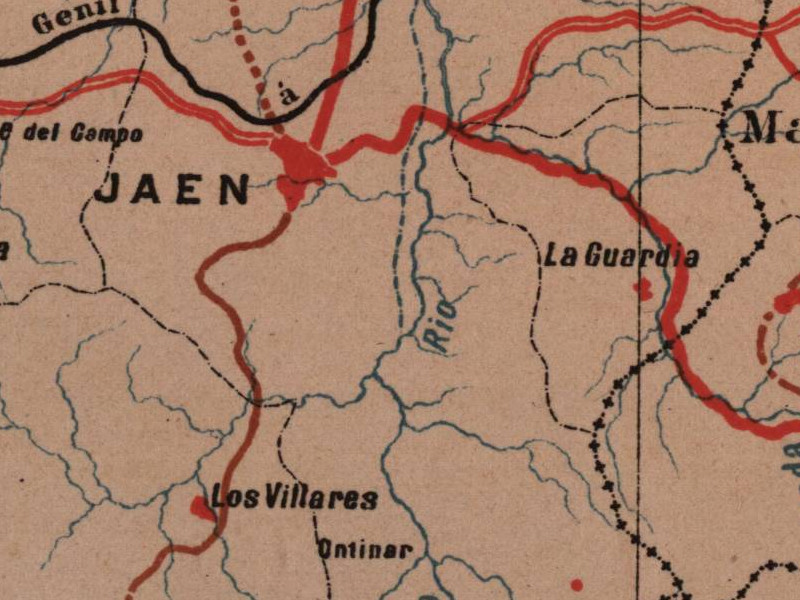 Historia de Ja�n. Siglo XIX - Historia de Ja�n. Siglo XIX. Mapa 1885