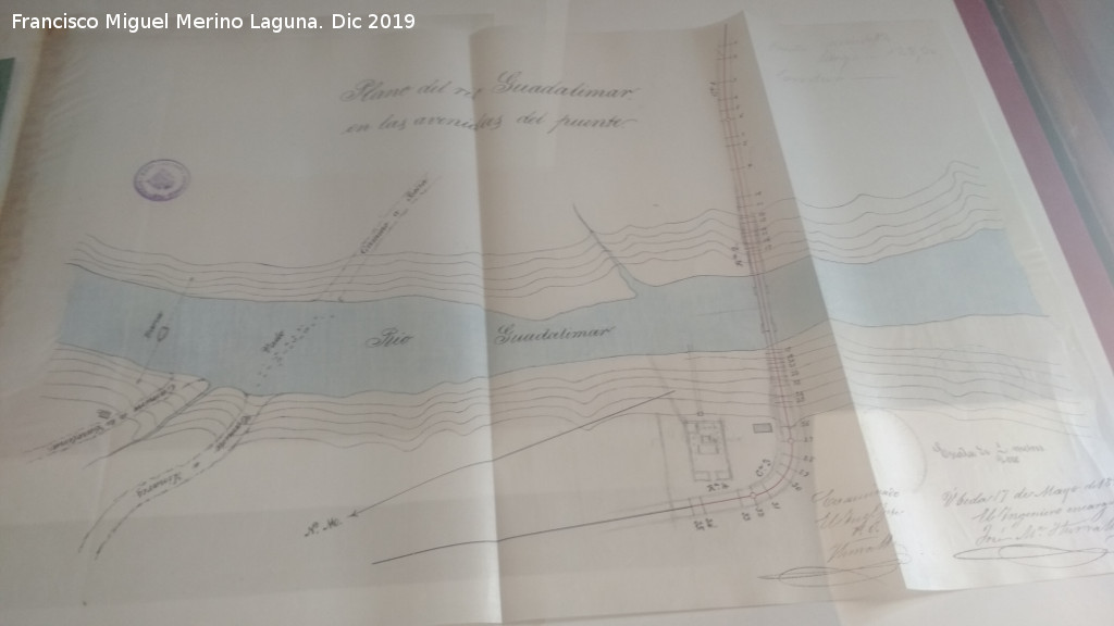 R�o Guadalimar - R�o Guadalimar. Proyecto de puente sobre el R�o Guadalimar 1876-1887. Archivo Hist�rico de Ja�n