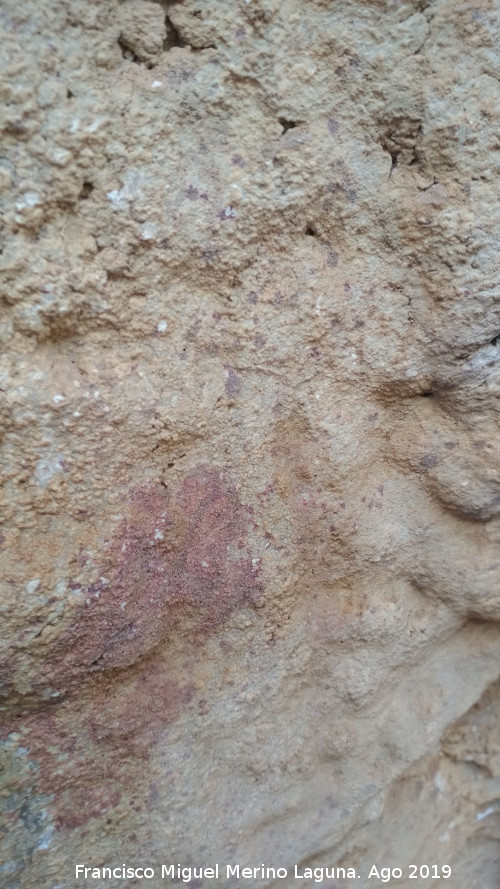 Pinturas rupestres y petroglifos Cueva del Clarillo - Pinturas rupestres y petroglifos Cueva del Clarillo. Salpicadura de puntos