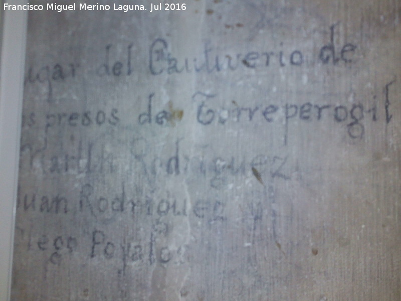 Historia de Torreperogil - Historia de Torreperogil. Pintadas de presos de la Guerra Civil en la Catedral de Ja�n