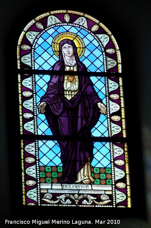 Iglesia de Santo Domingo de Guzm�n - Iglesia de Santo Domingo de Guzm�n. Vidriera de la Dolorosa