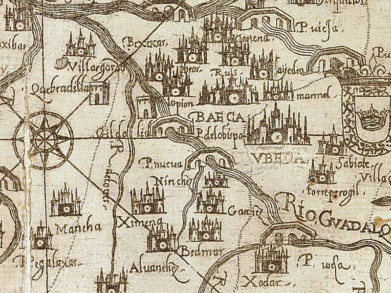 Historia de �beda - Historia de �beda. Mapa 1588