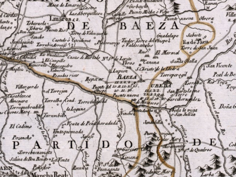 Historia de �beda - Historia de �beda. Mapa 1787
