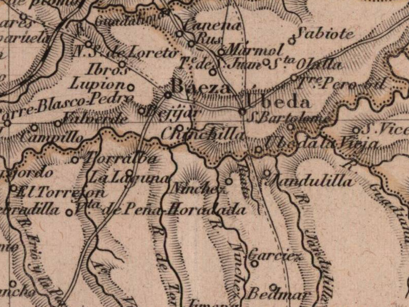 Historia de �beda - Historia de �beda. Mapa 1862
