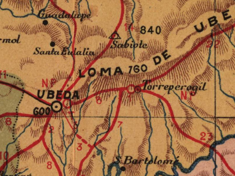 Historia de �beda - Historia de �beda. Mapa 1901