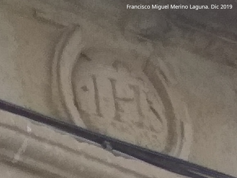 Casa de la Calle Maestro Palomino n 5 - Casa de la Calle Maestro Palomino n 5. Siglas de Jesucristo IHS