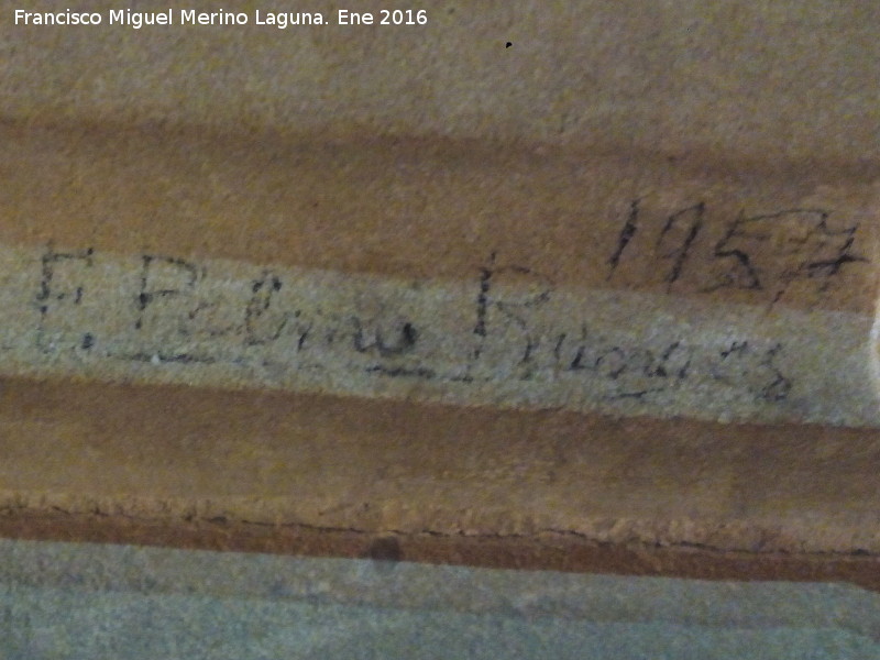 Oratorio de San Juan de la Cruz - Oratorio de San Juan de la Cruz. Firma de Palma Burgos