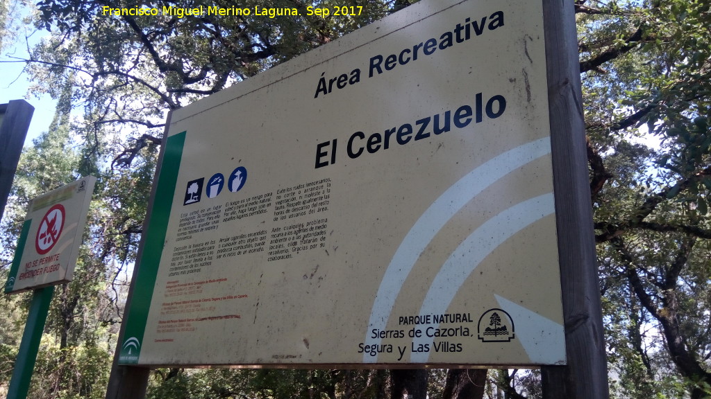 �rea recreativa El Cerezuelo - �rea recreativa El Cerezuelo. Cartel