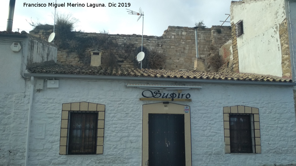 Muralla de la Redonda de Miradores - Muralla de la Redonda de Miradores. Muralla tras las casas