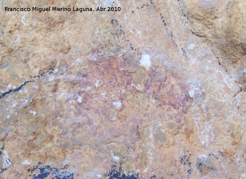 Pinturas rupestres de la Fuente de la Pe�a I - Pinturas rupestres de la Fuente de la Pe�a I. Restos de pinturas